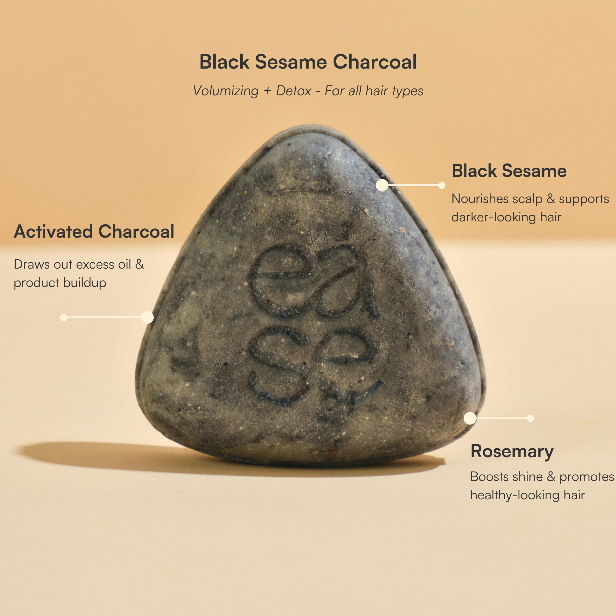 Black Sesame Charcoal Volumizing Shampoo Bar